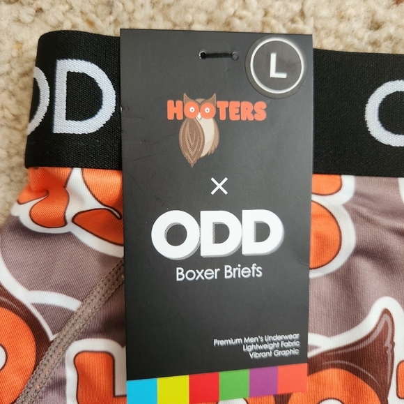 NWT MENS STAND OUT BE ODD HOOTERS BOXER BRIEF SIZE L (36/38) - Picture 2 of 4